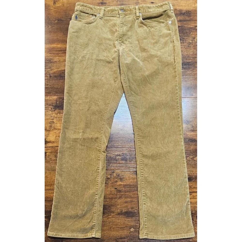Polo Ralph Lauren Men's Brown Varick Slim Straight Stretch Corduroy Jeans 38x31